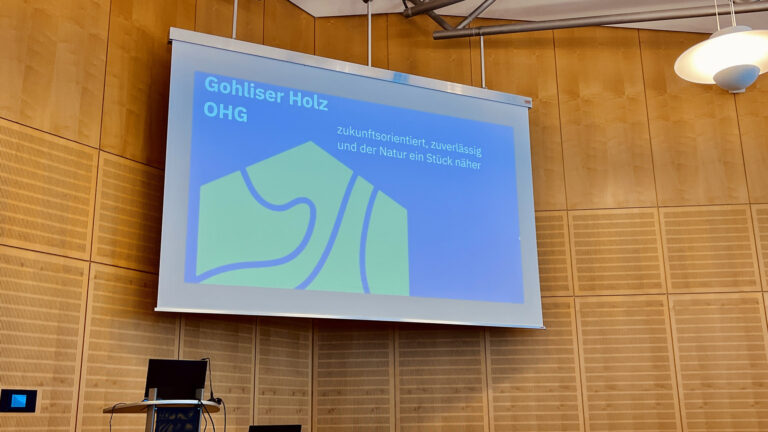 Abschlusspräsentation des Lernunternehmens Gohliser Holz des BFW Leipzig im Februar 2025